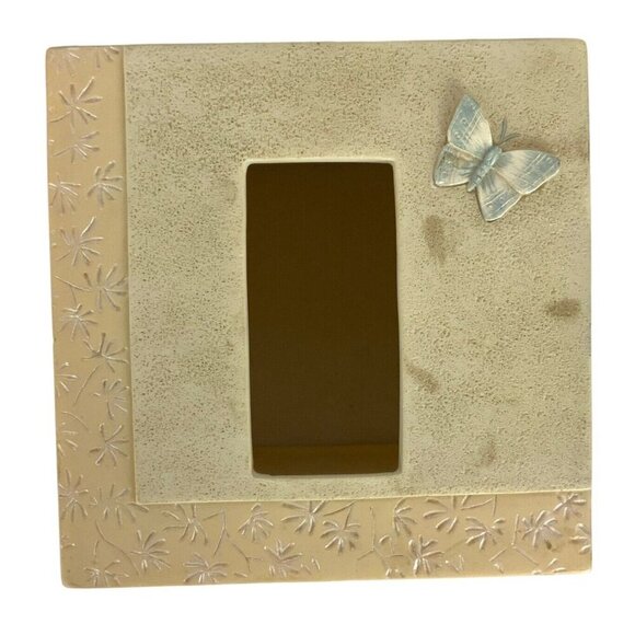 Charter Club Butterfly Tissue Box Holder Square Pastel Resin Hand Painted Decor - Picture 6 of 8